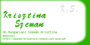 krisztina szeman business card
