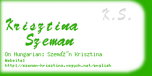 krisztina szeman business card